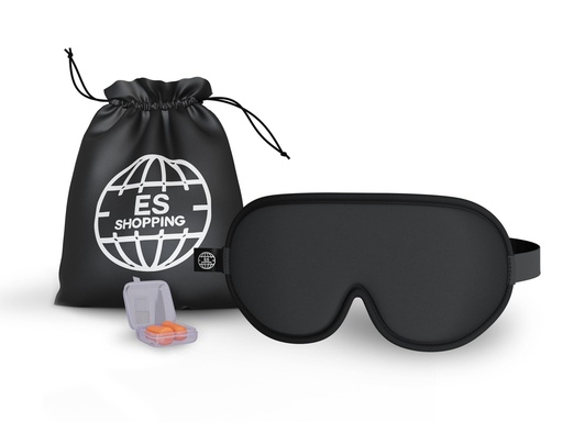 [BRSROCQQOEDQO235] 3D Sleep Mask -100% Blackout Sleep Mask, Memory Foam & Soft Cotton, Adjustable Headband, Ergonomic Design - Includes Soft Earplugs for Noise Reduction - Ideal for Travel & Restful Sleep