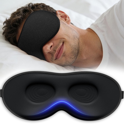 [BRSREZ3QB4JRMFI3] Vynix® Sleep Mask for Men Women-Eye Masks for Side Sleepers, 3D Contoured Night Blindfold 100% Blockout Pressure-Free, Soft Lightweight Breathable Eye Cover Shade Sleeping for Airplane, Travel, Black
