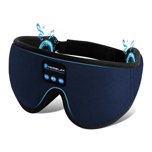 [BRSRACQ7BYHWG2TD] Sleep Mask with Bluetooth Headphones, 3D Sleep Mask Wireless Music Eye Mask for Sleeping Side/Back Sleepers Sleep Headphones Gift (Azure)