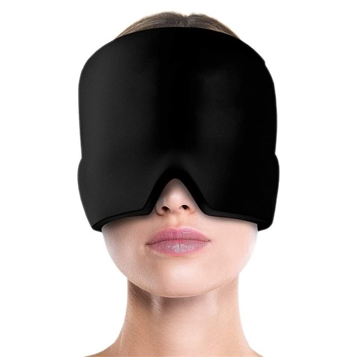 [BRSRMCY7BUIBUEYZ] Men Women Sleep Eye Mask Cooling Head Wrap for Sleeping, Micro Weighted Eyeshade Elastic Blackout Eye Cover Reusable Eye Blindfold Travel Eyeshade with Cooling/Heated Gel Pad
