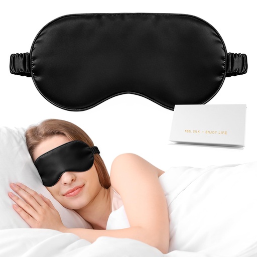 [BRSRGGT6OYGWY3LD] Silk Sleep Mask,Eye Mask for Sleep Women Men,Mulberry Sleeping Mask with Adjustable Strap,Blindfold Blackout Eye Mask for Travel and Full Night's Sleep,Nap