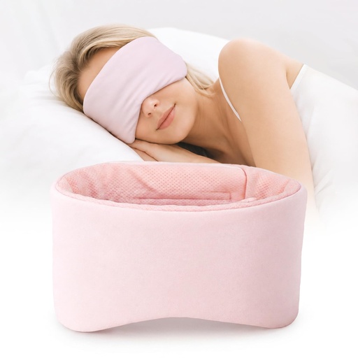 [BRSREBA6OAGQ4GTX] Sleep Mask for Women Men, Reversible Eye Mask Sleeping with Cozy & Cooling Sides, Adjustable Velcro Band, Blackout Face-Hugging Padded Eye Cover for Sleeping Travel Office, Pink