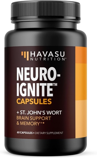 [BRSWYHTRAV4BM3Y3] Suplementos cerebrales neuronómicos para la memoria y el foco - 60 cuenta - Suplemento de apoyo cerebral nootrópico con la hierba de San Juan, Ginkgo Biloba, Bacopa, Phosphatidylserine - Capsules no GMO, Suministro de 2 meses