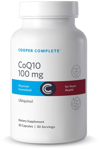 [BRSWKE3RDIMQC2LO] Cooper Complete CoQ10 Ubiquinol 100 mg Capsules – Cellular Energy & Cardiovascular Health Support†, Antioxidant Supplement, 30 Count