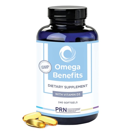 [BRSWIBIRAVYBCETO] PRN Omega 3 Supplement - 240 Softgels, 60-Day Supply - Fish Oil Omega 3 Supplements with 1680 mg EPA & 560 mg DHA - rTG Omega-3 + Vitamin D for Skin, Joint, Brain, Eye & Heart Health