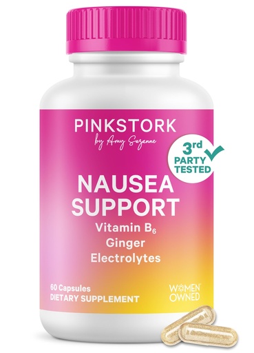 [BRSRAAQOAR4A22DL] Pink Stork Vitamin B6, Ginger, Electrolyte Capsule, 60ct