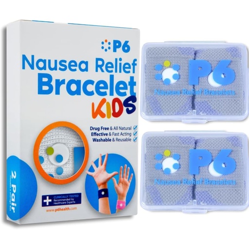 [BRSREAL3CAJQGELL] P6 Motion Sickness Bands for Kids Children’s Wristbands for Anti Nausea Sea Cruise Travel Car Sickness All-Natural Non Drowsy Relief Acupressure Treatment (2 Pack Grey, Grey)