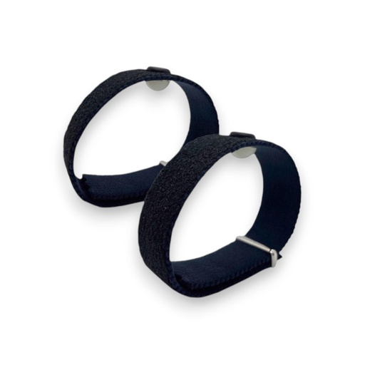 [BRSWIZAQONYROFLI] Acupressure Bracelets Motion Sickness Wristbands - Set of 2 (Black, Medium)