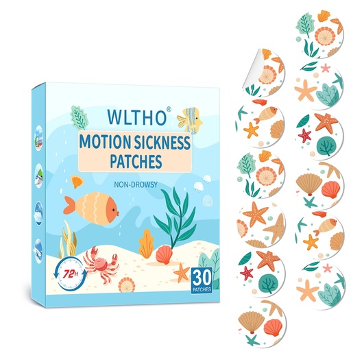 [BRSREFA5OQIWE2A4] 30ct Motion Sickness Patches Fast Acting & Long Last 72H