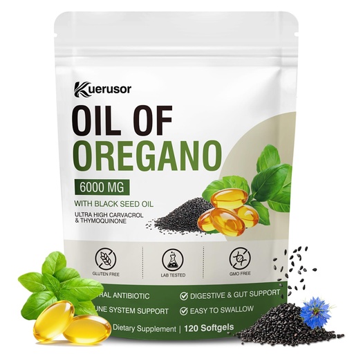 [BRSRYZ32CAHRA3I6] Oil of Oregano with Black Seed Oil Softgels for Immune & Digestive Support
