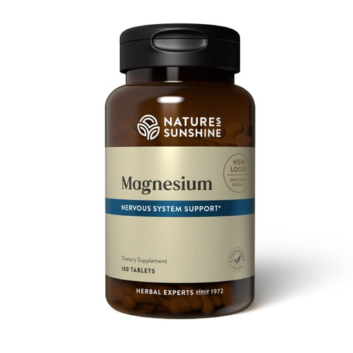 [BRSWIYQZBEEBS2IZ] Nature's Sunshine Magnesium, 250 mg, 180 Tablets | Supports Both The Nervous and Structural Systems by Helping Muscles Relax and Maximize Energy Production