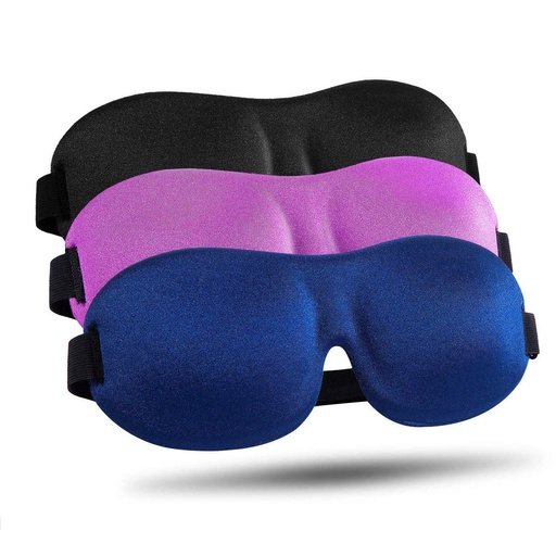 [BRSWGHY3OF7BG2TJ] LKY DIGITAL Sleep Mask for Side Sleeper 3 Pack, Blackout 3D Eye Mask