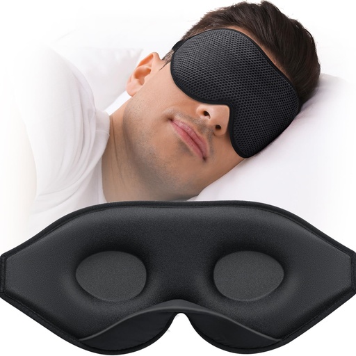 [BRSW2CQ5CUARSCA4] MABAO Sleep Mask for Side Sleeper, Eye Mask for Sleeping Women Men, Black
