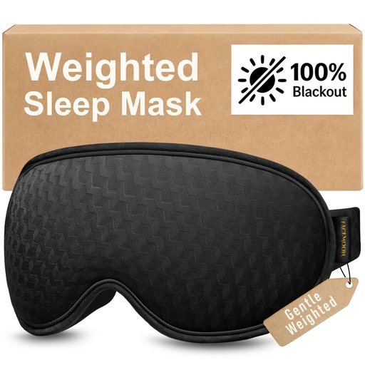 [BRSRAYAKCQIQA2Q7] Weighted Sleep Mask, 3D Blackout Eye Mask, Deep Cups, Black