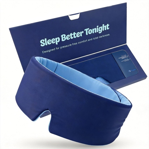[BRSRGCQCOQIQ4DYV] Sleep Mask, Blackout Eye Mask for Sleeping, Hypoallergenic
