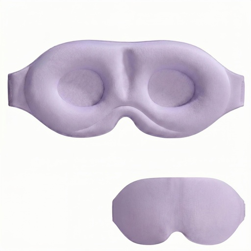 [BRSRGBI7AUFAA3DA] 3D Contoured Sleep Mask, Soft Breathable Eye Mask for Sleeping, Light Blocking Blindfold with Adjustable Strap, Comfortable Night Eye Cover for Travel, Nap, Night Shift (1 Purple)