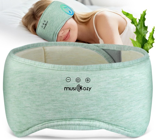 [BRSRY232CEBAMETH] MUSICOZY Bluetooth 5.4 Sleep Mask Headphones, Seaweed Fiber Comfort Design
