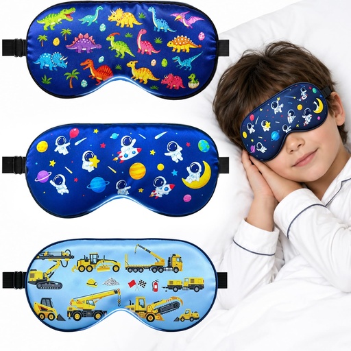 [BRSRYYAKBEPBMYA3] 3 Pcs Kids Eye Masks for Sleep,Adjustable Buckle for Children's Sleep Aid