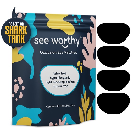 [BRSW2CYQDEBRYHLB] Eye Patches for Kids - 48 Adhesive Breathable Patches for Adults - Black