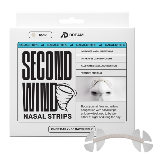 [BRSREGQ6DJ6BYYLP] Dream Recovery Second Wind Nasal Strips, Sand, 30 Count Pack