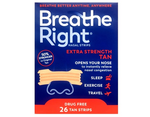 [BRSWG23QAV7WYHQ7] Breathe Right Nasal Strips to Stop Snoring, Drug-Free, Extra Tan, 78 Count (26 Each, Pack of 3)