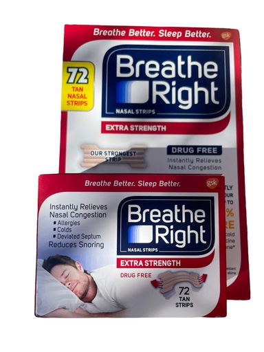 [BRSWGAA3DF6BAAY2] Breathe Right Extra Nasal Strips, 72 Count, 4 Pack