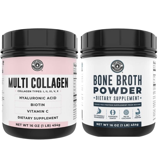 [BRSRMY3QPMJW2FY3] Left Coast Performance Pure Bone Broth and Multi Collagen Powder for Joint, Hair, Skin, and Nails Support