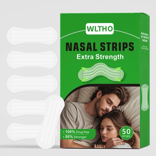 [BRSREZA2AENGKA34] 50ct Clear Athletic Nasal Strips for Snoring & Breathing