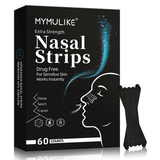 [BRSREEL7A4PQ2DI7] MYMULIKE Nasal Strips for Snoring, 60 Count/Box