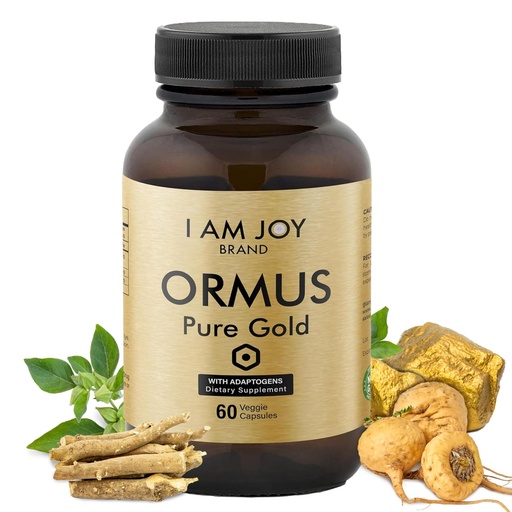 [BRSW2YIHC4JRUHY6] I Am Joy co. Ormus Gold Capsules Monoatomic Elements with Adaptogens Maca and Ashwaganda | May Help Balance Mood, Decalcify Pineal Gland, Repair DNA, Enhance Relaxation - 60 Vegan Capsules