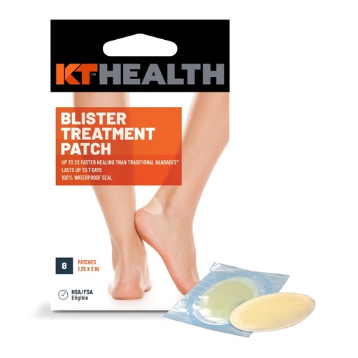 [BRSRABT6A4CRYALP] KT Health, Blister Treatment, 8 Count, Beige, Waterproof Hydrocolloid Bandage