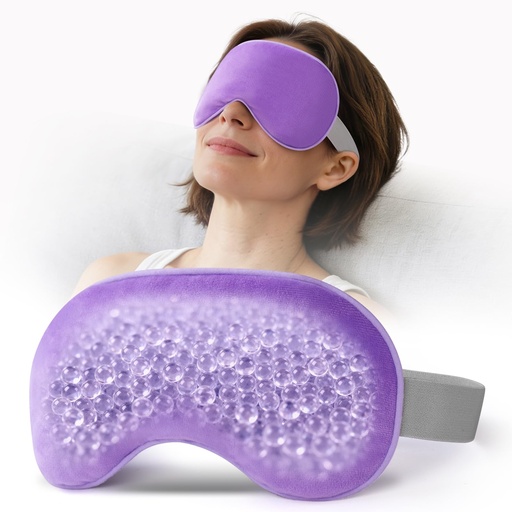 [BRSRGAQYOICQKCIV] Umisleep Heated Eye Mask, Microwavable Moist Heat, Warm Compress, Purple