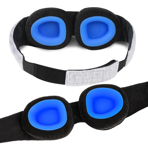 [BRSRYZDQBYGRQ3D5] Sleep Mask for Dry Eyes, 100% Blackout Hydrating Sleeping Mask Grayish