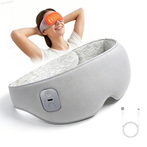 [BRSRYYA7OAMGCFLK] Heated Eye Mask Cordless Relieves Dry Eyes Fatigue（Grey