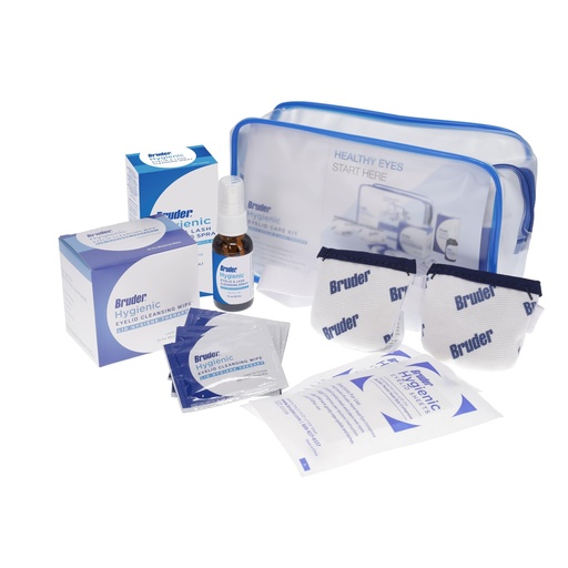 [BRSWYZY6AQFREDIY] Bruder Hygienic Eyelid Care Kit - Moist Heat Eye Compress Mask, Eyelid Cleansing Wipes & Spray - Soothe Dry Eyes & Improve Health