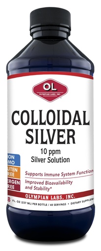 [BRSWIYQ4DEOBKFY7] Olympian Labs Colloidal Silver 8floz 45 Servings - 10ppm Purified Bioavailable Silver Immune Support