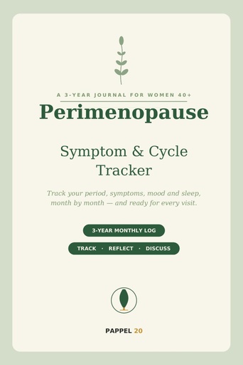 [BRSRY2QQAEDW2GTV] Perimenopause Symptom & Cycle Tracker: A 3-Year Monthly Journal to Log Your Period, Hot Flashes, Sleep & Mood — Find Your Patterns and Prep for Every Doctor Visit