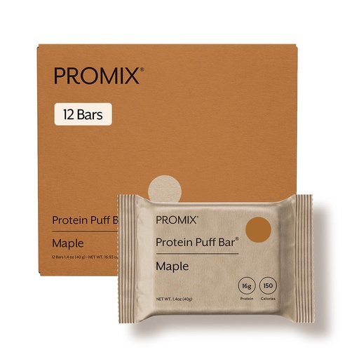 [BRSRGGAPCEPRA2Y7] Promix Nutrition Protein Puff Bars, Maple - 12 Bars