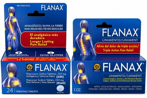 [BRSRGGT3CUMRECLH] Flanax Dual-Action Pain Relief Kit