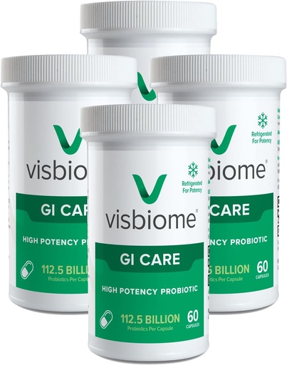 [BRSWGCQ2BEJWAF33] Visbiome® GI Care - High Potency Probiotic - 112.5 Billion CFU Live Probiotics, Original De Simone Formulation, Made in USA, 240 Capsules.