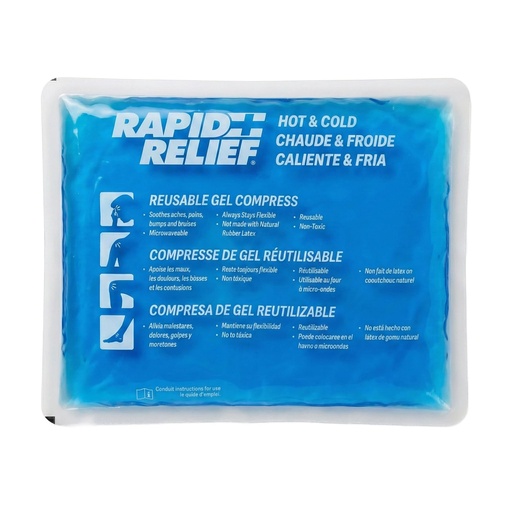 [BRSWGZYDOIGR4DTL] Rapid Relief Gel Ice Pack, Reusable Cold Pain Relief, Large 9x11 Inch 1 Ct