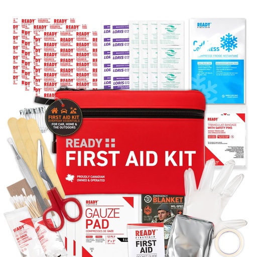 [BRSROEI2CUORO336] Ready First Aid 107 Piece First Aid Kit for Camping, Hiking and Travel