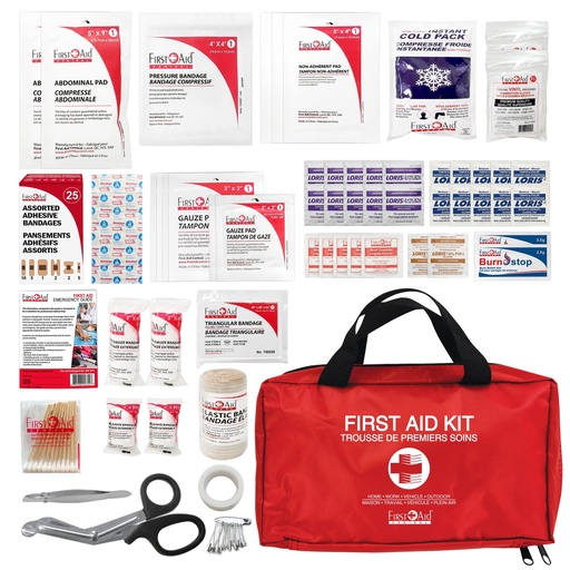 [BRSWYGIRBN7GCAY6] First Aid Central AZ-ESSFAK Essential Emergency First Aid Kit For Home, Travel, and Work, 111 Pieces