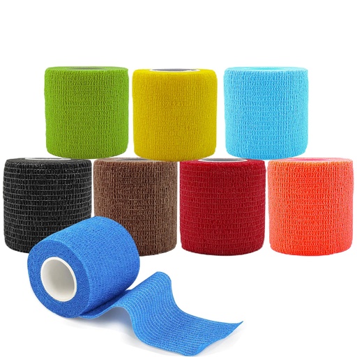 [BRSROAL7AAGQY33B] Self Adhesive Bandage Wrap 8 Pack 2" x 5 Yard Elastic Vet Wrap Cohesive Bandage Non Woven Breathable Bandage for Wrist Ankle Sprains Swelling(Rainbow)