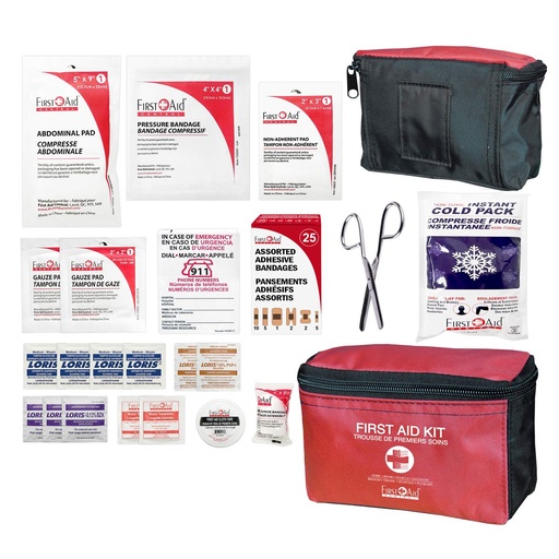 [BRSWYGIRBN5AI3T5] First Aid Central AZ-COMFAK Compact Emergency First Aid Kit For Home, Travel, and Work, 46 Pieces