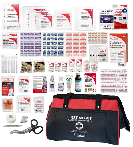 [BRSWYGIRAQOROCL7] First Aid Central AZ-DLHFAKN Deluxe Emergency First Aid Kit For Home, Work, and Travel, 258 Pieces
