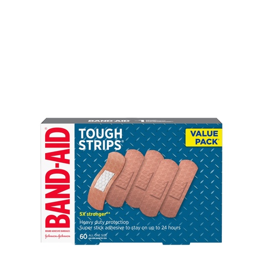 [BRSWKYQGCUMRMF3M] Band - Aid Tough Strips Adhesive Bandages, Extra Large, 60 ct