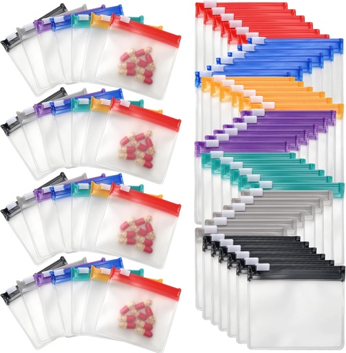 [BRSRO2QBDEGWYHLO] 35 & & 70 mảnh thuốc Puch Puch Bags Zippered, góccai Repable Pouch for Medicine Bagable Self Sealing Trackers with Slide Lock ma túy Baggies (70)