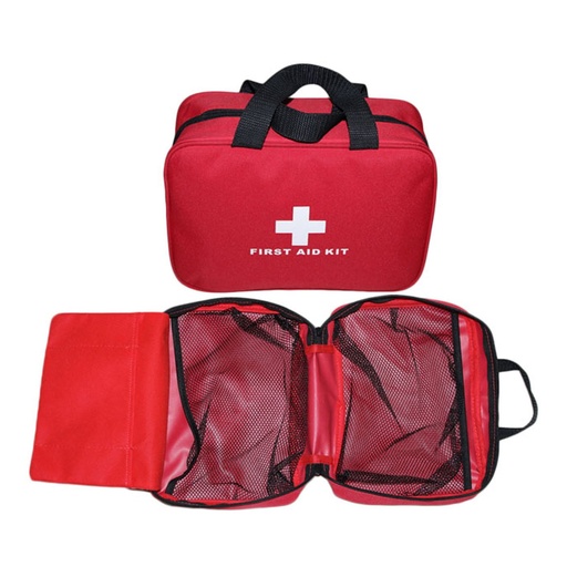 [BRSWGZIZPMHQOYDX] Nylon First Aid Empty Kit,Compact Waterproof and Lightweight First Aid Bag with Zippered for Emergency at Home, Office, Car, Outdoors, Boat, Camping, Hiking(Bag Only)