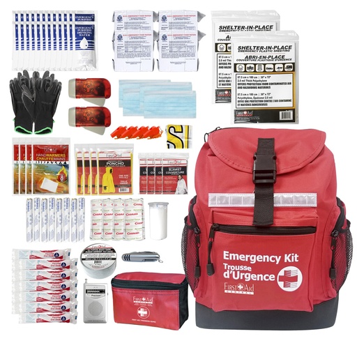 [BRSWYGIRAQGQGYAY] First Aid Central AZ-DP4B 4-Person 72-Hour Emergency Survival Kit, Survival Backpack With First Aid Kit & Assorted Emergency Supplies